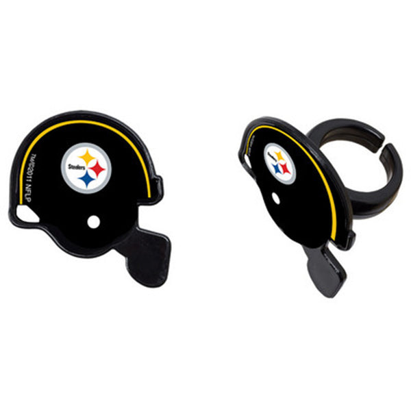 23 NFL Pittsburg Steelers Football Helmet Cupcake Topper Rings – Bling Your  Cake