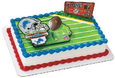 NFL Detroit Lions Edible Icing Sheet Cake Decor Topper