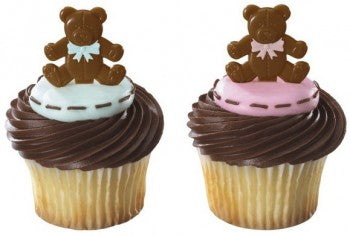 : ibasenice 4pcs Christmas Bear Cupcake Toppers Picks