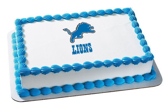 NFL Detroit Lions Edible Icing Sheet Cake Decor Topper – Bling