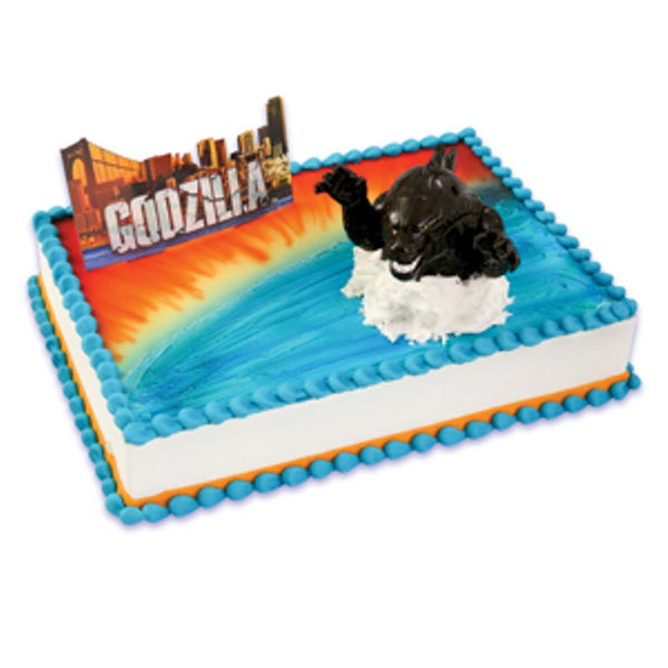  Godzilla - Edible Cake Topper - 7.5 round : Grocery & Gourmet  Food