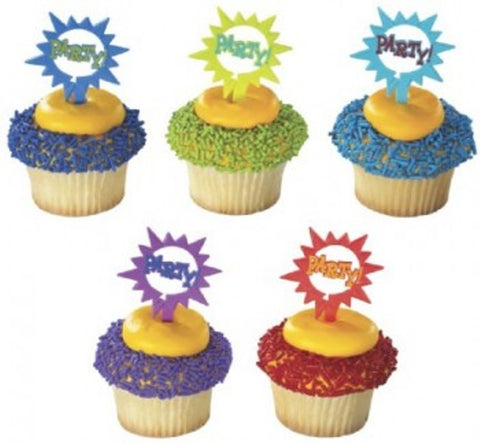 24 Party Starburst Cupcake Picks