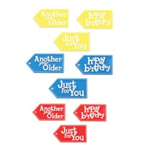 9 Happy Birthday Tags Cupcake Toppers