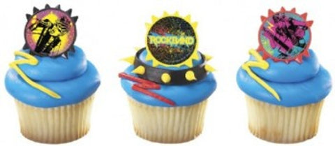 24 Rock Band Rockers Cupcake Rings