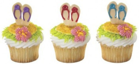 24 Summer Flip Flops Cupcake Picks