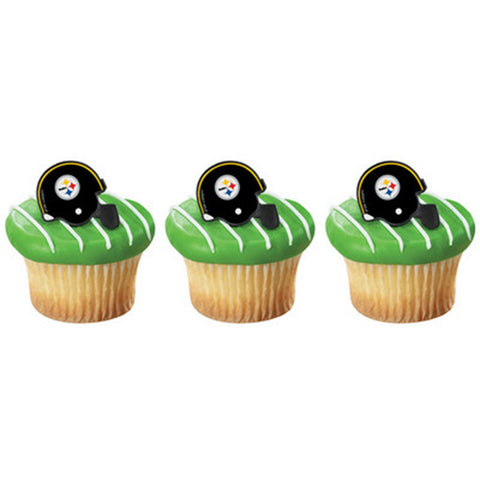 24 NFL Baltimore Ravens Football Helmet Cupcake Topper Rings – Bling Your  Cake