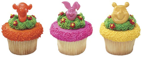 24 Pooh, Tigger & Piglet Cupcake Rings