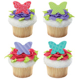 24 Butterfly Garden Cupcake Rings