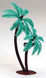 Twin Coconut Palm Tree Cake Toppers - Set of 2