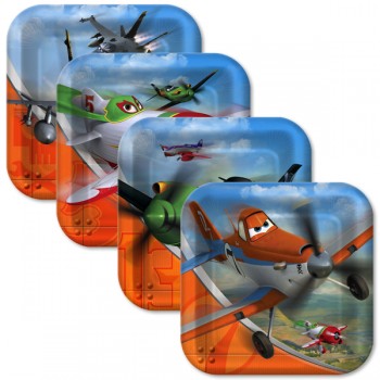 Disney Planes Square Dessert Plates