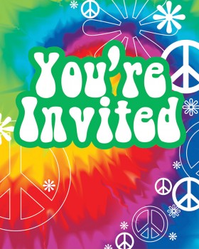 Tie Dye Invitations