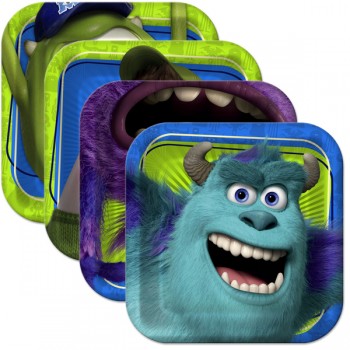 Disney Pixar Monsters University Square Dessert Party Plates