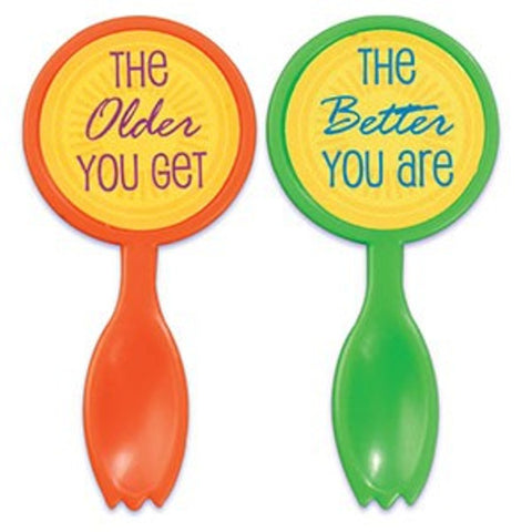 24 Older is Better Cupcake Spoon Picks