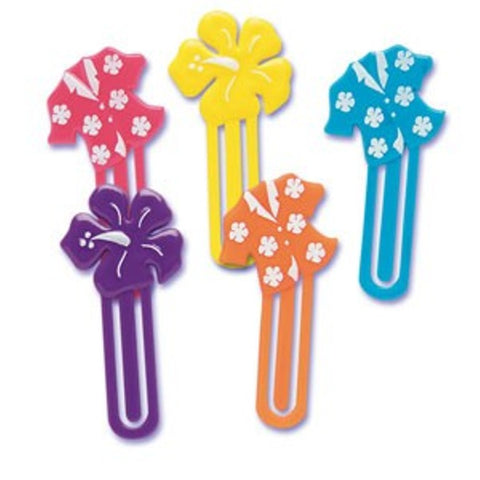 24 Hawaiian Shirt & Flower Bookmark Cupcake Picks