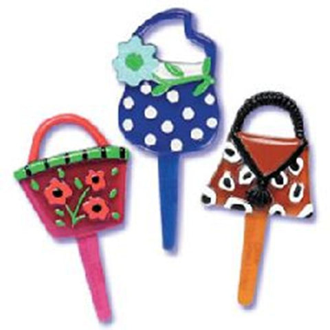 24 Puffy Purse Cupcake Picks