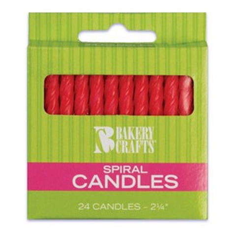 Solid Red Spiral Candles