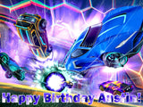 Rocket League Edible Icing Sheet Cake Decor Topper - RL1