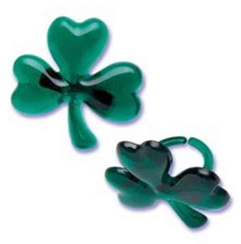 28 Shamrock Jewel Cupcake Rings