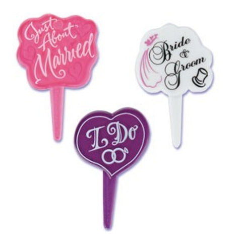 24 Wedding (Engagement) Shower Cupcake Picks