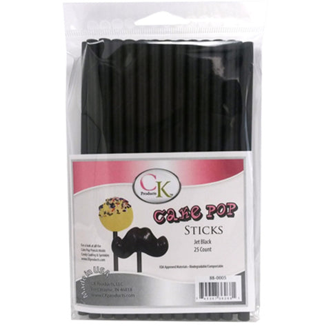 Jet Black Cake Pop Sticks