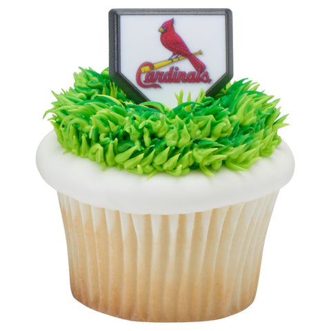 MLB St Louis Cardinals Cupcake Rings - 24 Pcs