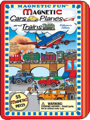 Cars, Planes & Trains Magnetic Fun Tin