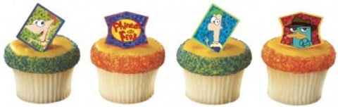 24 Phineas and Ferb Cupcake Rings