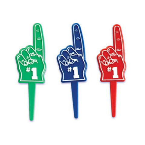 24 Number 1 Finger Cupcake Topper Picks