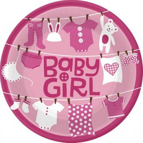 Cute as a Button Baby Girl Dinner Plates