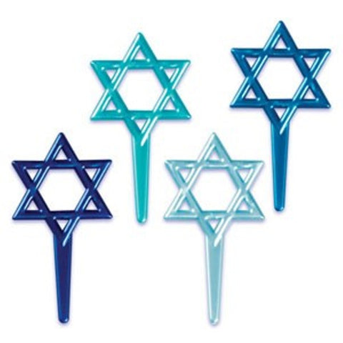 24 Star of David Cupcake Picks