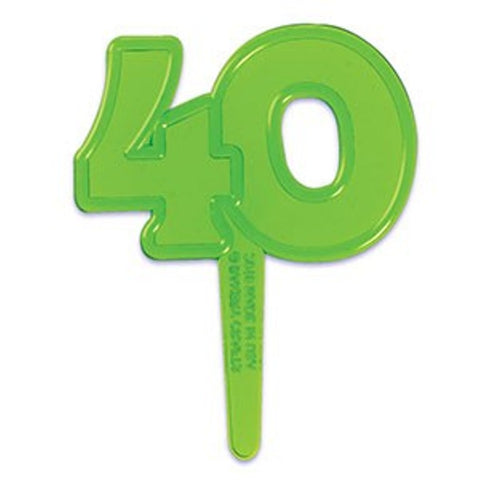 24 Fortieth 40th Birthday Cupcake Picks