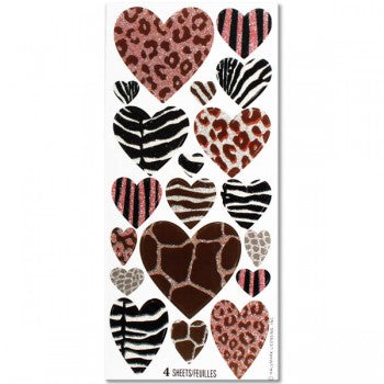 Heart Animal Print Stickeroni Stickers