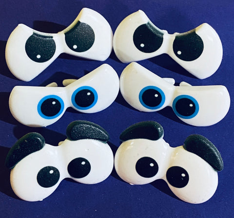 24 Silly Eyes Cupcake Rings