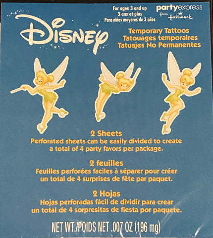 Disney Tinkerbell Temporary Tattoos