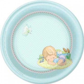 Precious Moments Blue Baby Boy Dinner Plates