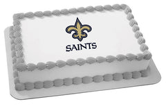 New Orleans Saints Logo NFL Edible Cake Topper Image ABPID07760 – A  Birthday Place