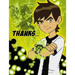 Ben 10 Party Thank You Notes