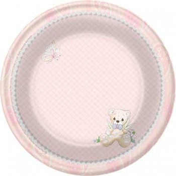 Precious Moments Pink Baby Girl Dessert Plates