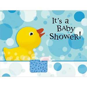 Splish Splash Rubber Duckie Baby Shower Invitations