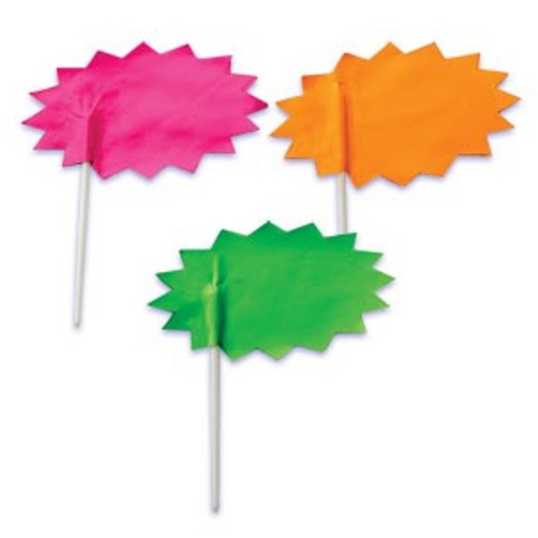 24 Write on Me Paper Starburst Cupcake Picks