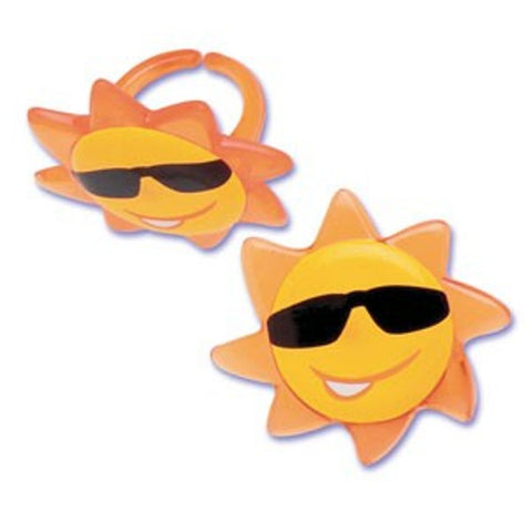 24 Gotta Wear Shades Sun Face Cupcake Rings